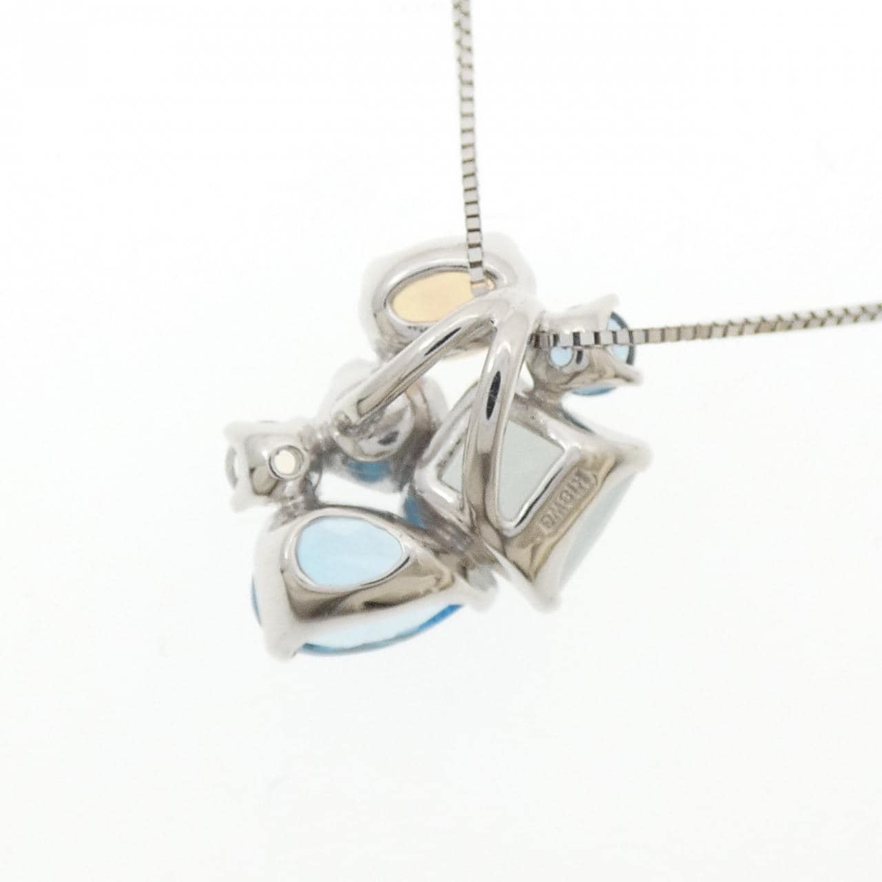 K18WG カラーストーン ネックレス