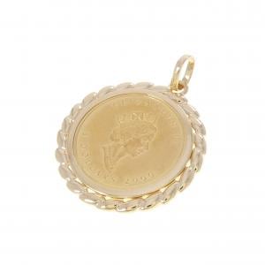 K18YG(枠) コイン ペンダント