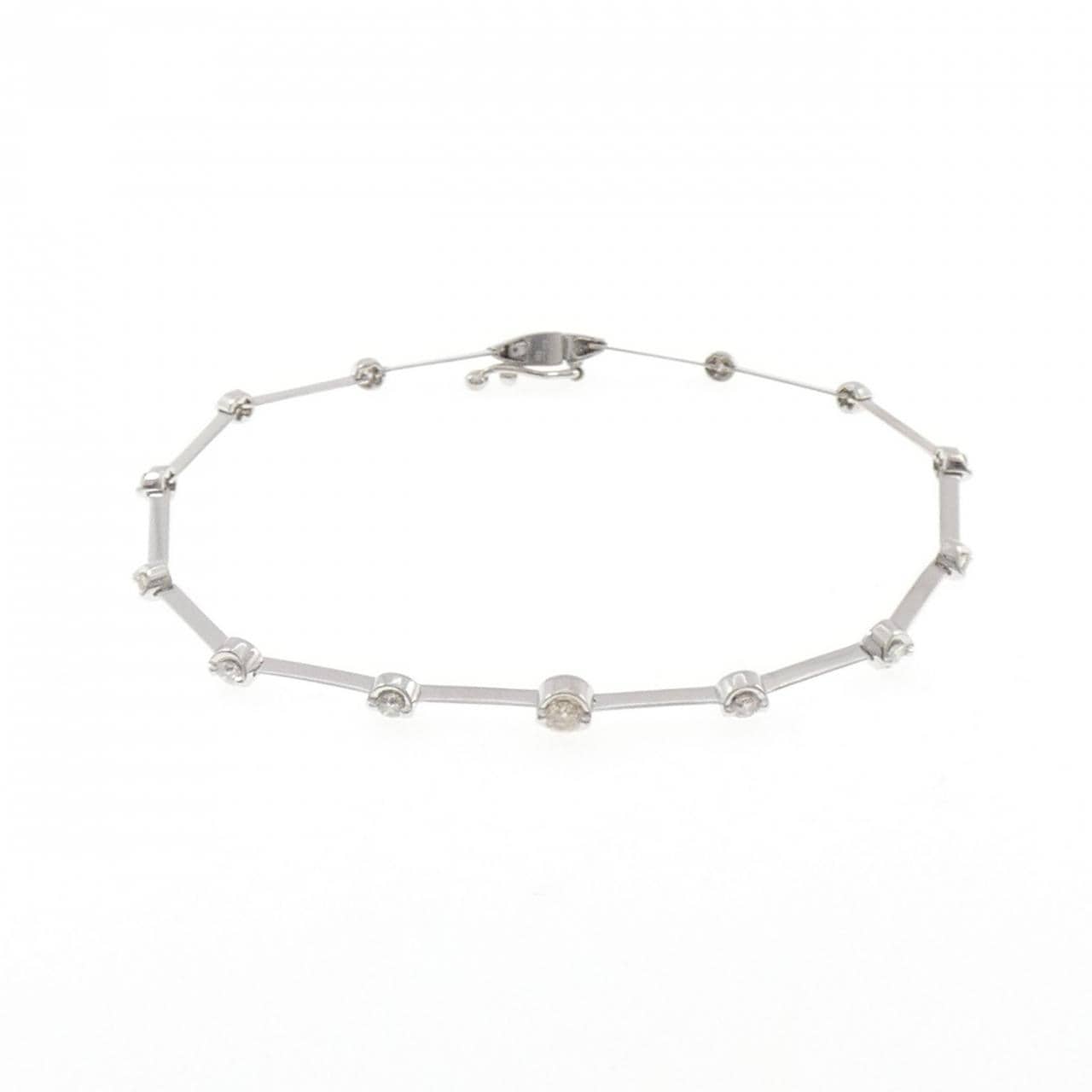 K18WG ダイヤモンド ブレスレット 0.50CT