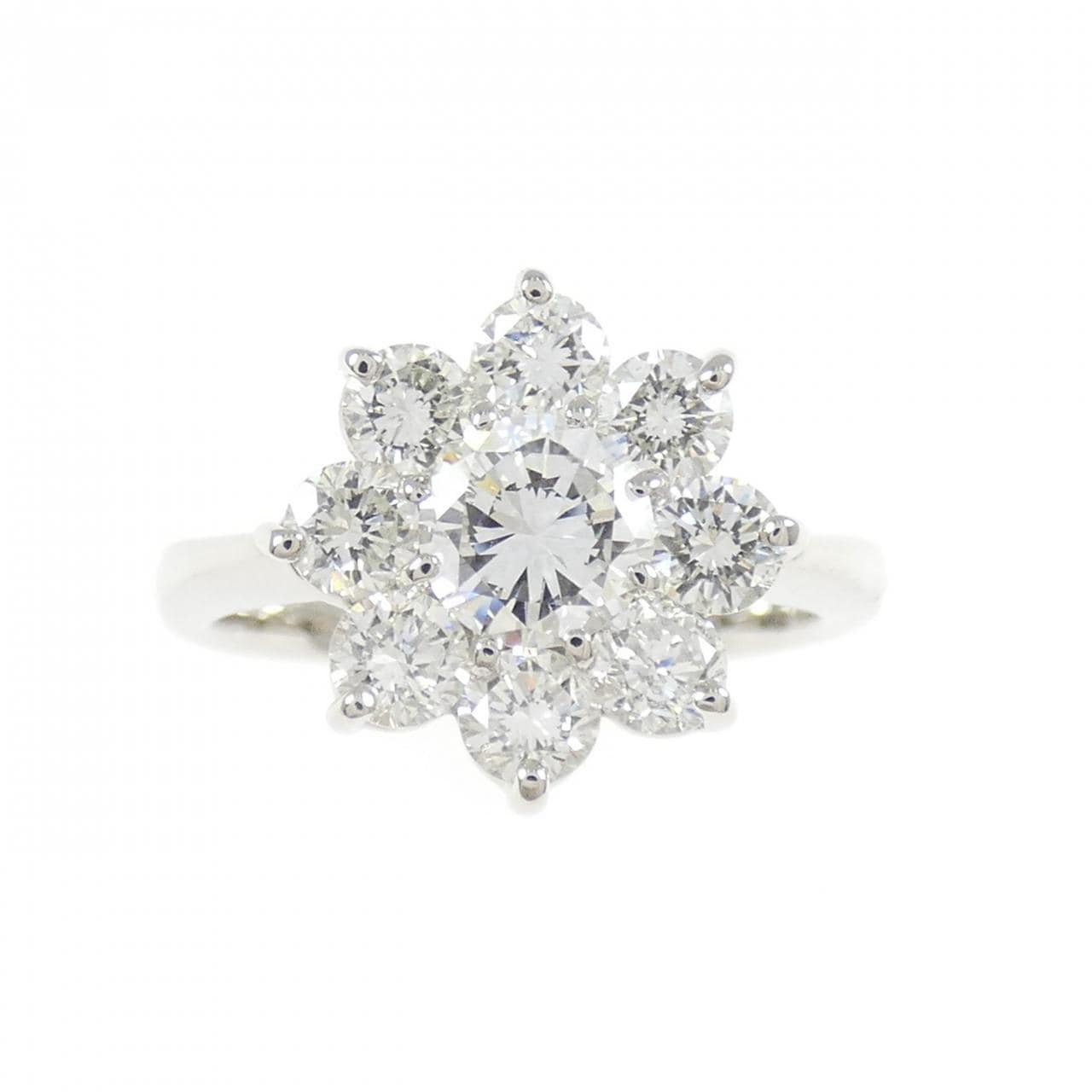 PT900 フラワー ダイヤモンド リング 0.429CT