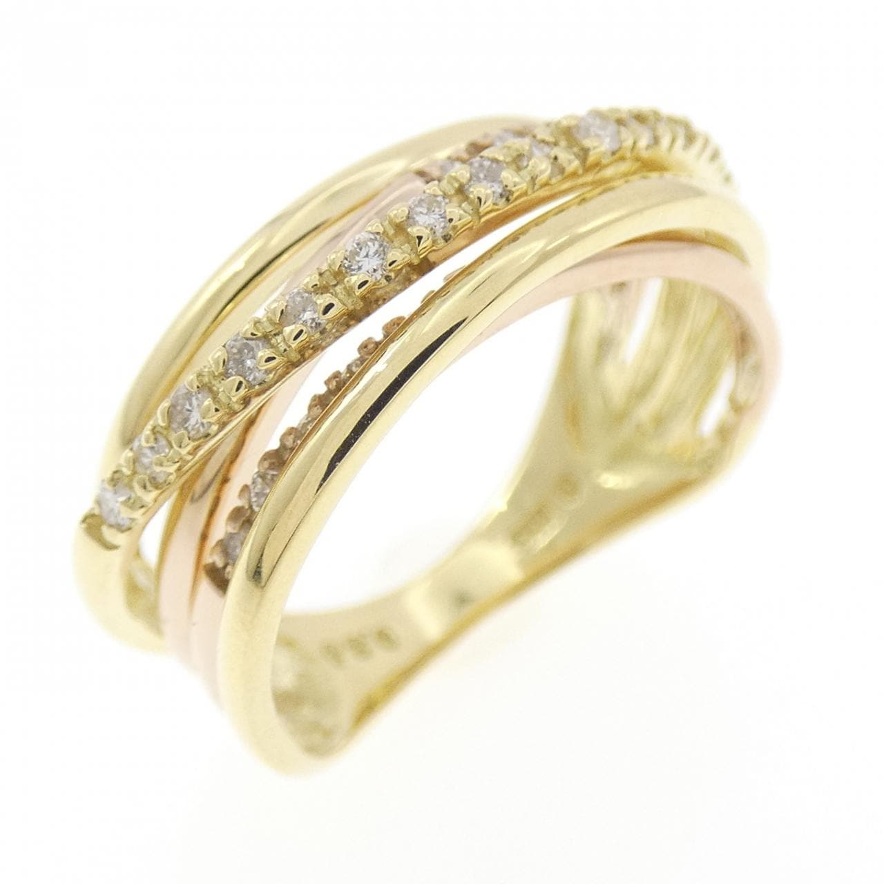 K18YG/K18PG ダイヤモンド リング 0.25CT