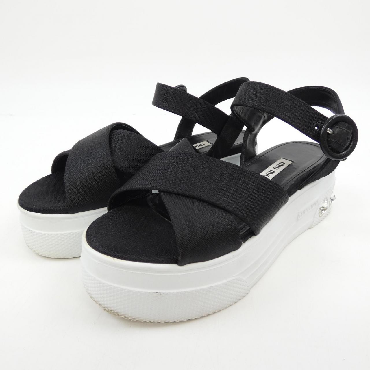 ミュウミュウ MIU MIU プラットフォームサンダル 5X996C サンダル