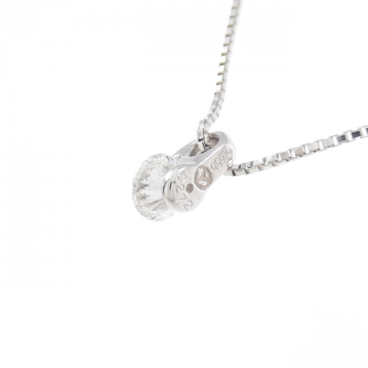 PT900/PT850 ソリティア ダイヤモンド ネックレス 0.272CT
