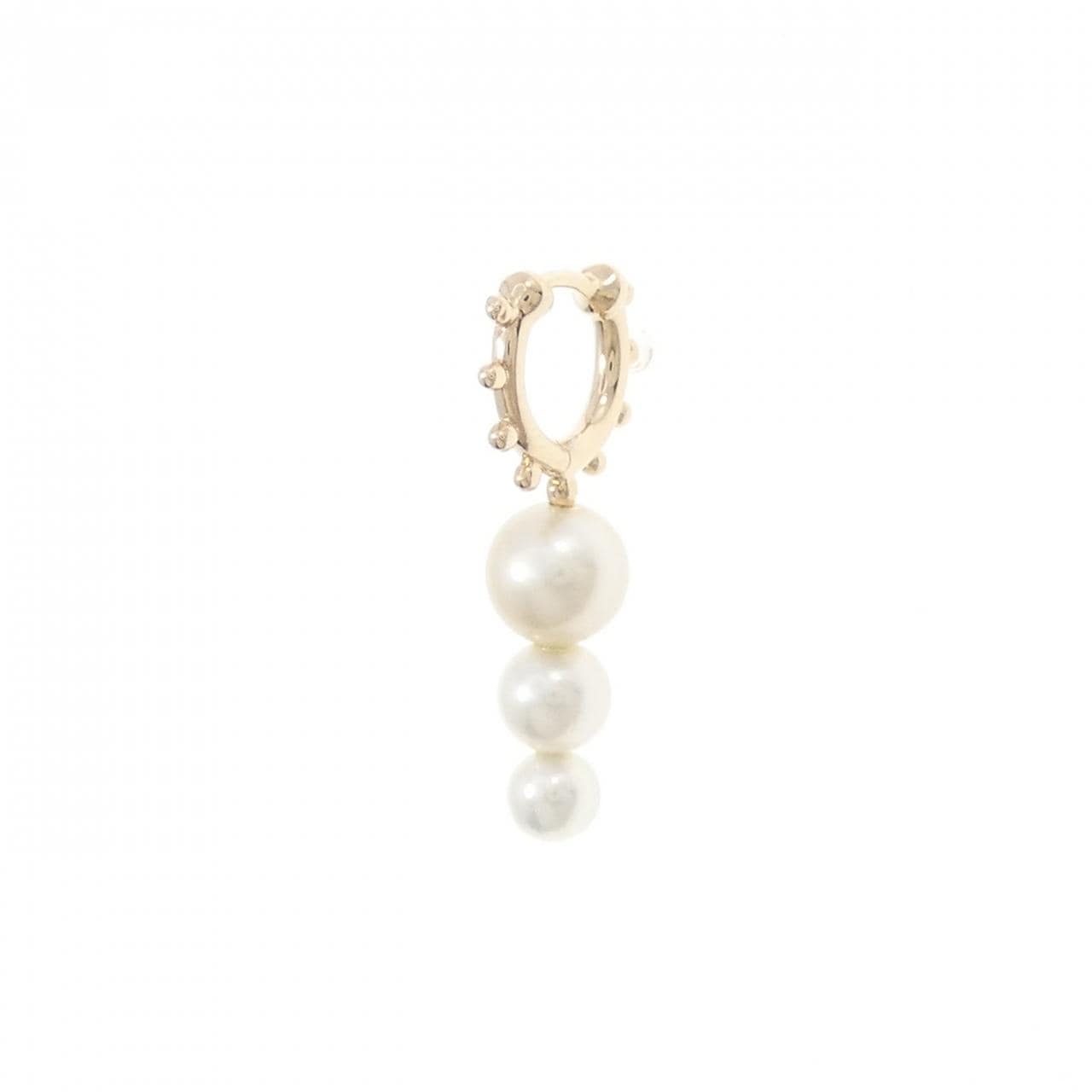 ヒロタカ パール ハギー フープ ピアス 片耳