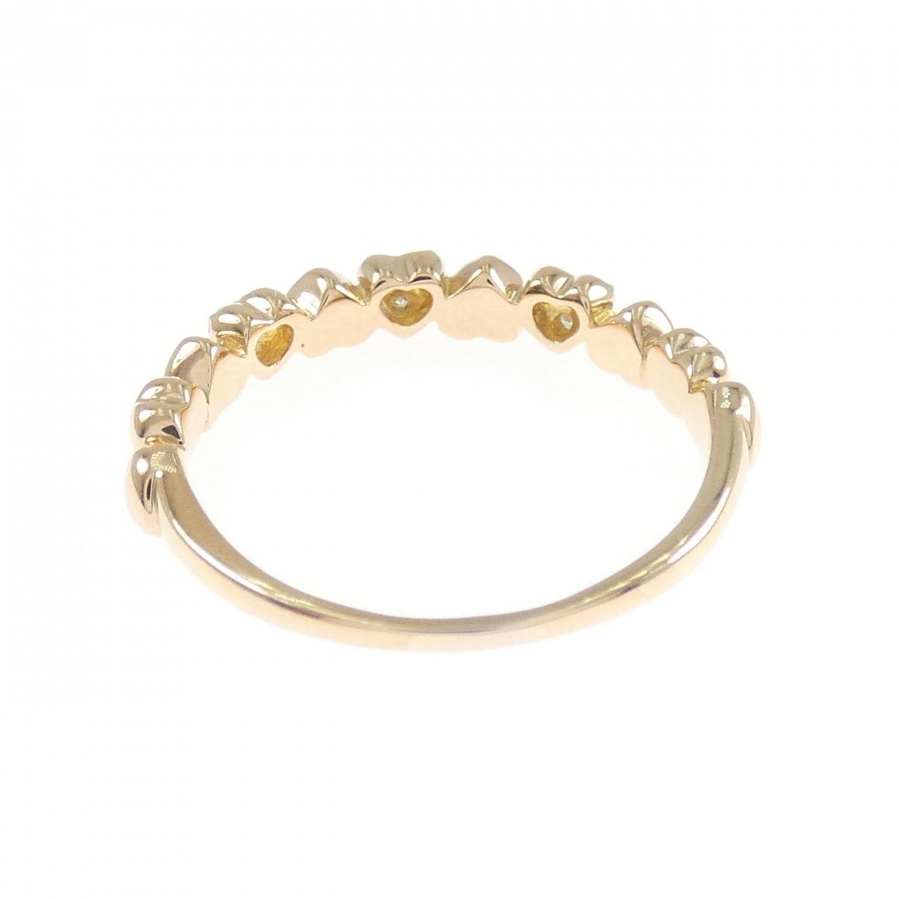 K18PG ハート ダイヤモンド リング 0.09CT