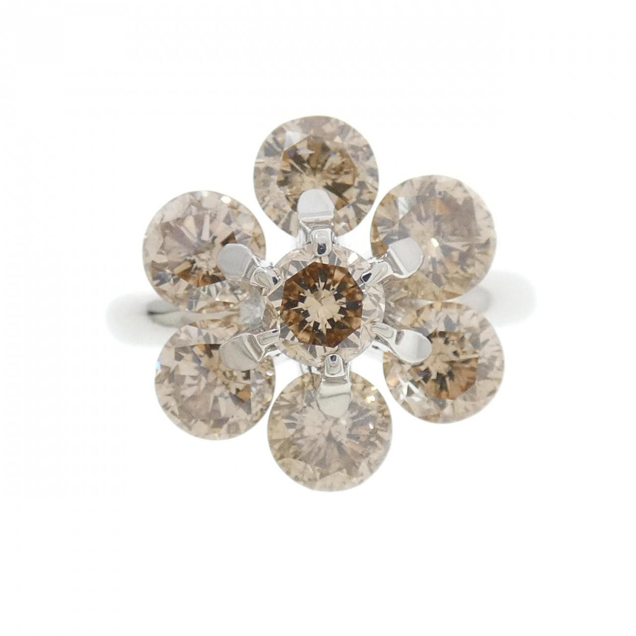 PT900 フラワー ダイヤモンド リング 3.00CT