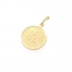K18YG(枠) コイン ペンダント