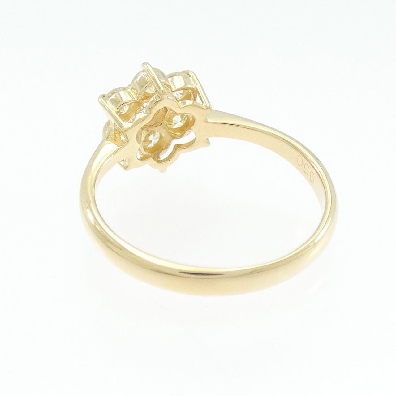 K18YG フラワー ダイヤモンド リング 0.50CT