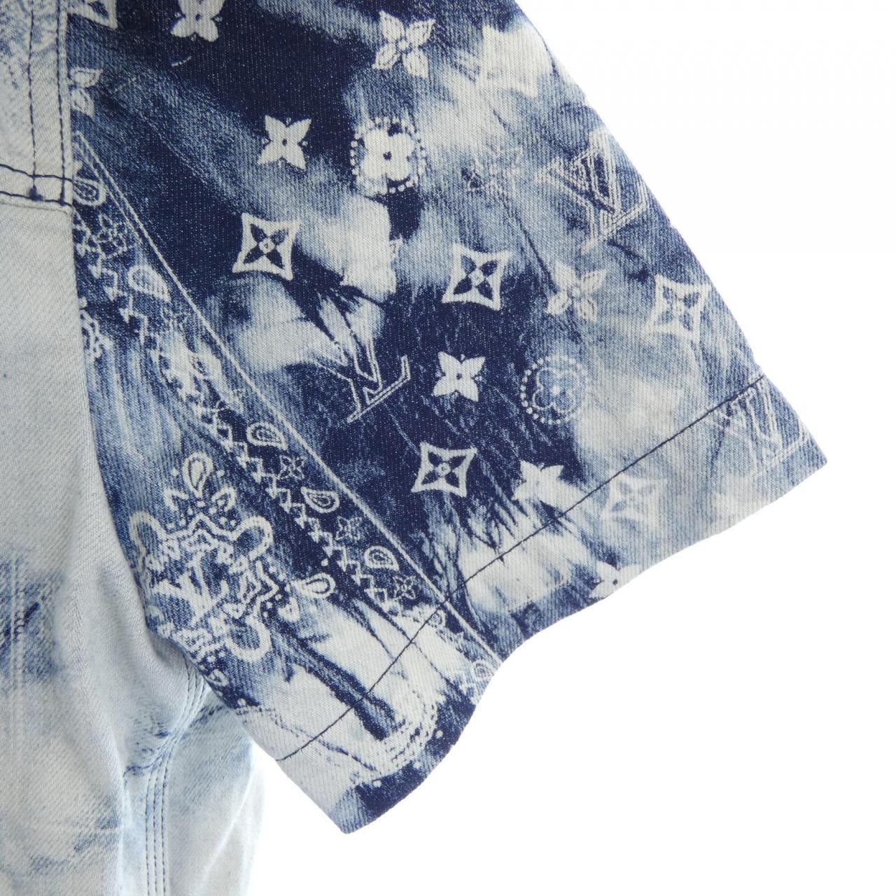 ルイヴィトン LOUIS VUITTON モノグラムバンダナショートスリーブデニムシャツ HNS17WNW2 S/Sシャツ