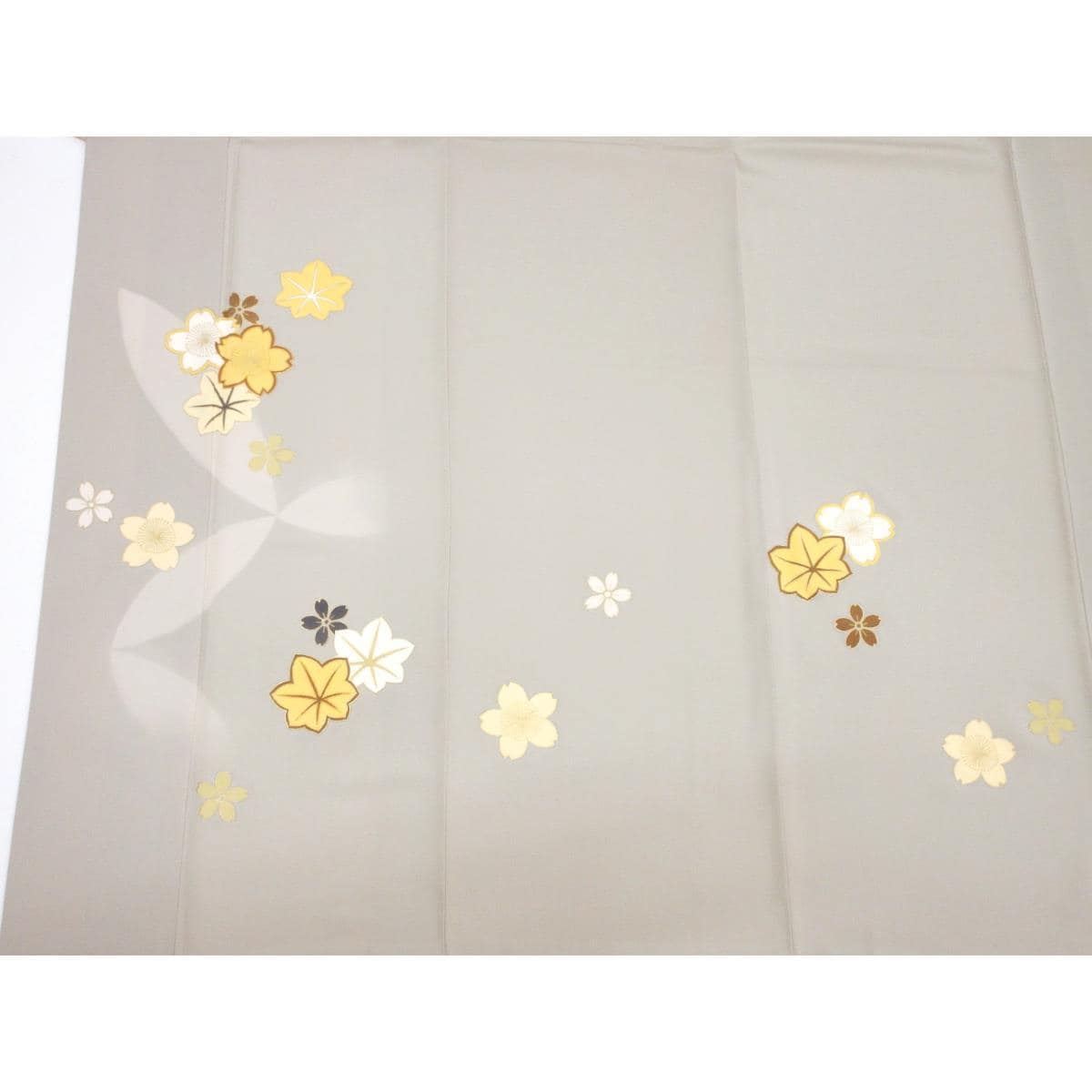 【未使用品】訪問着　友禅金彩加工　刺繍入り