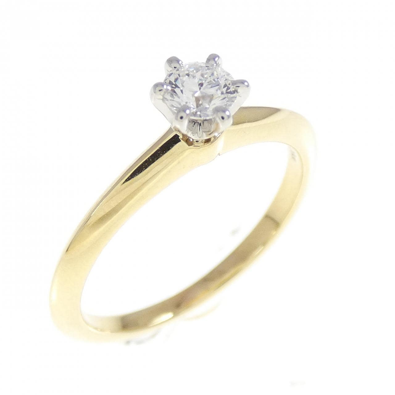 ティファニー クラシックソリティア リング 0.20CT F VVS2 3EXT