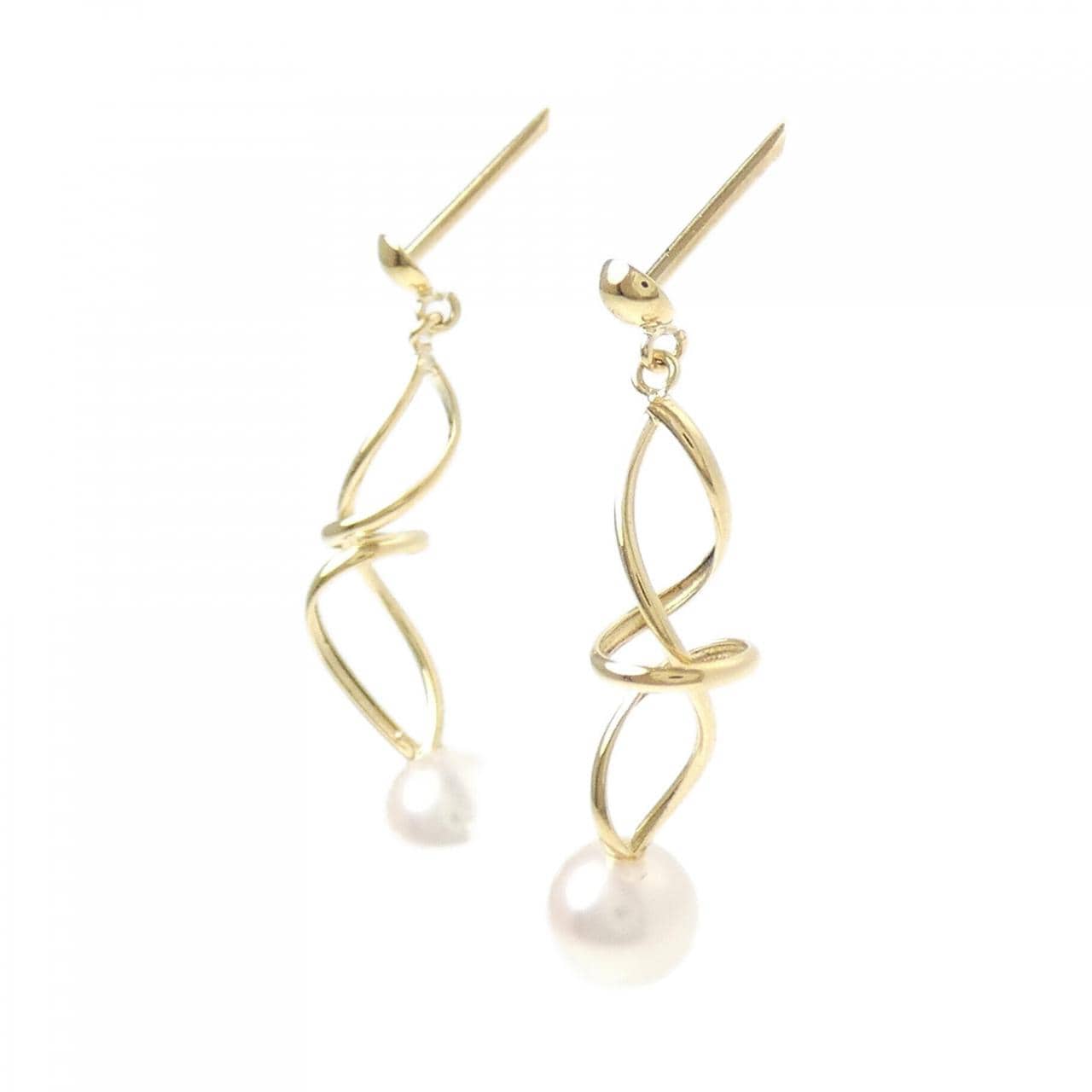 K18YG アコヤパール ピアス 4.8mm