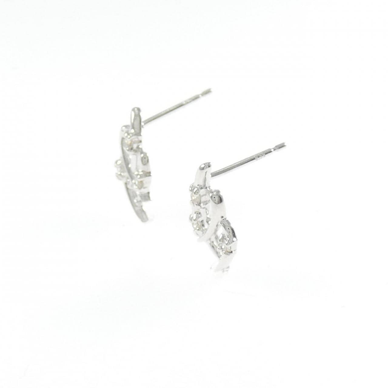 K18WG ダイヤモンド ピアス 0.10CT