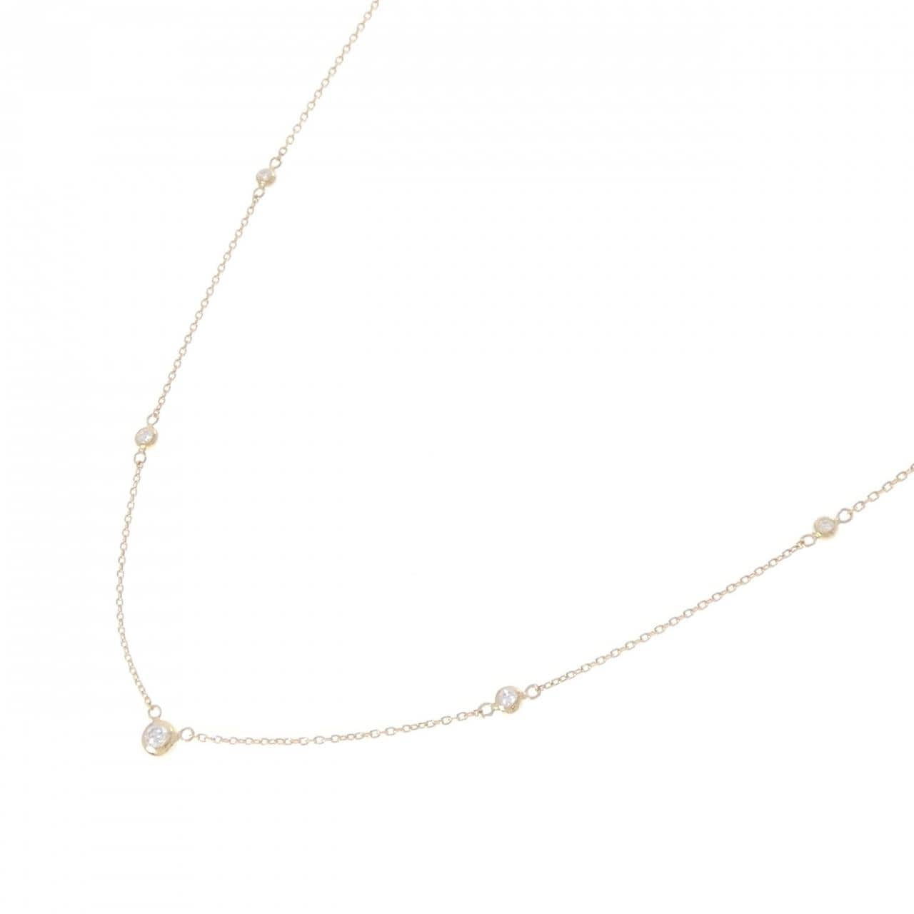 K18YG ダイヤモンド ネックレス 0.16CT