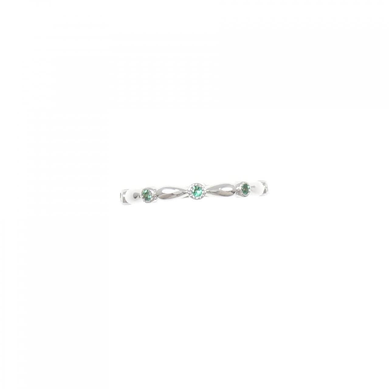 K10WG エメラルド ピンキー リング