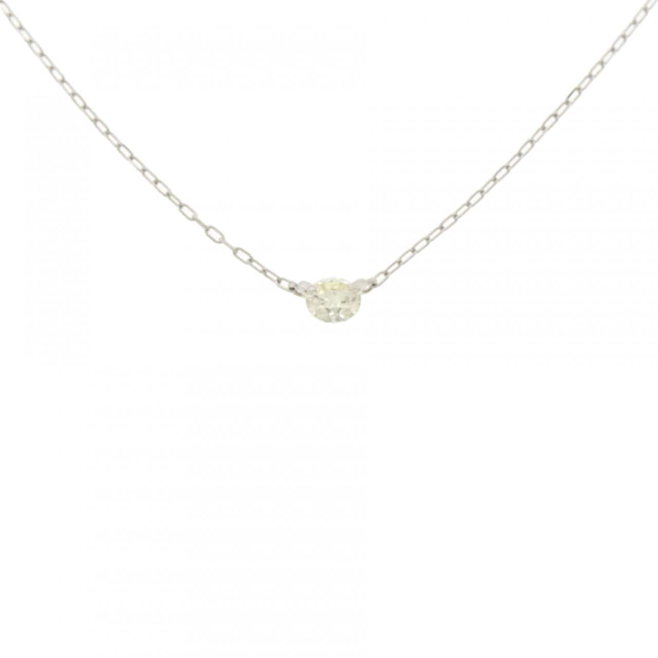 PT900/PT850 ソリティア ダイヤモンド ネックレス 0.19CT