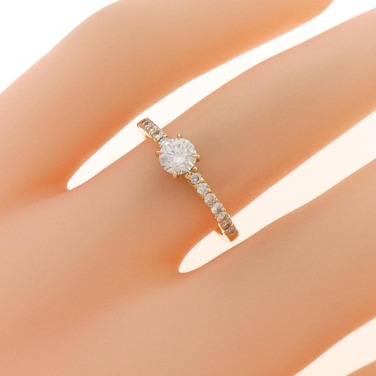 K18YG ダイヤモンド リング 0.30CT