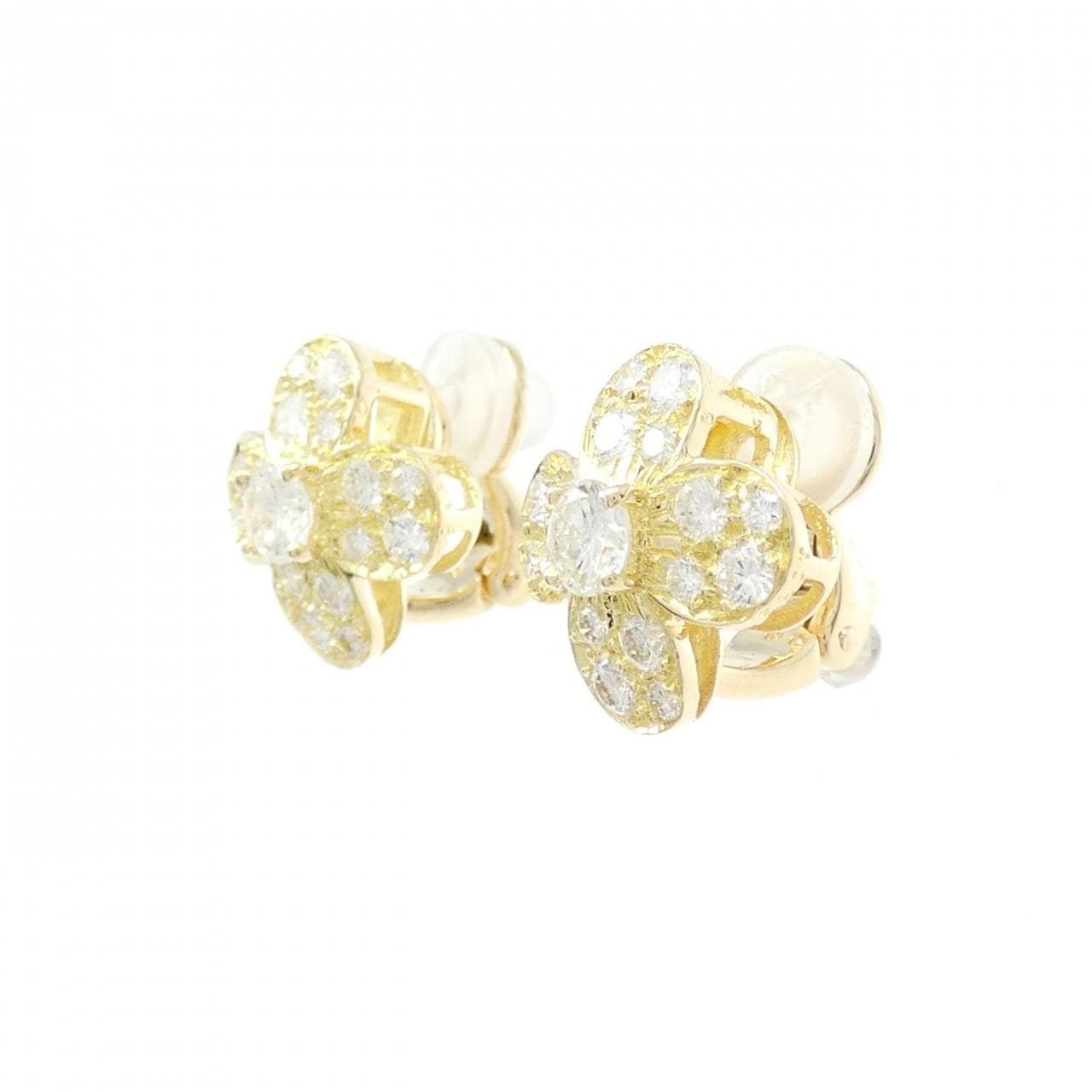 【ヴィンテージ】ヴァンクリーフ&アーペル トレフル イヤリング 1.38CT