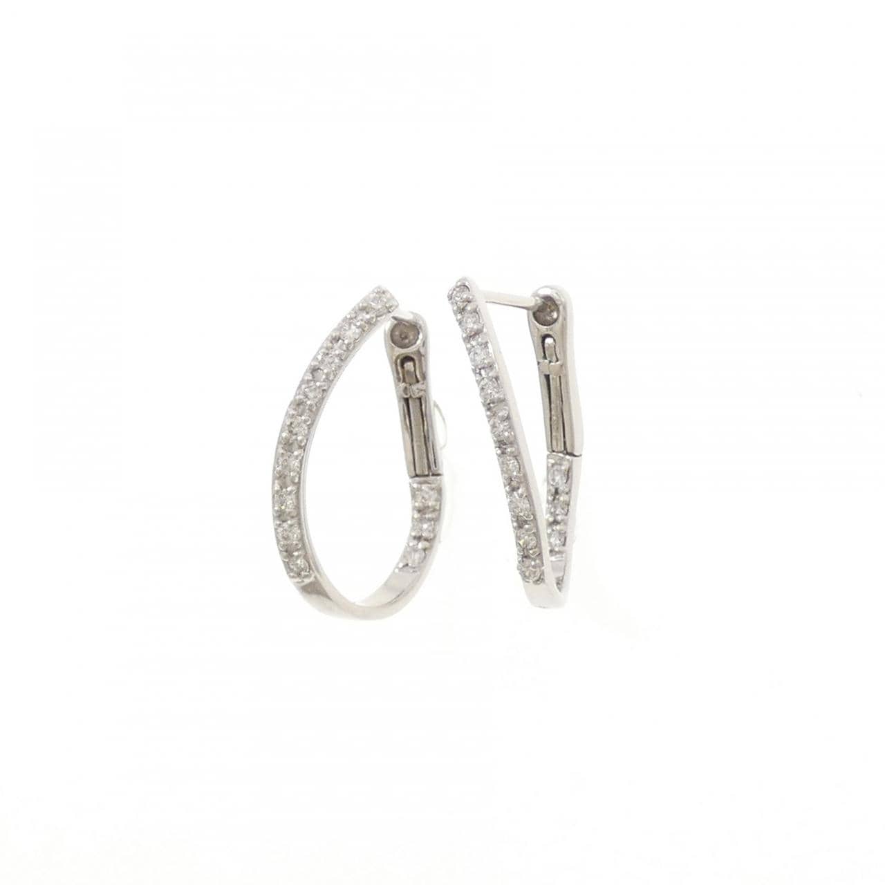 K18WG ダイヤモンド ピアス 0.20CT