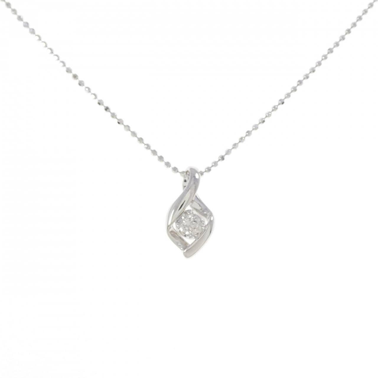 K18WG ダイヤモンド ネックレス 0.10CT