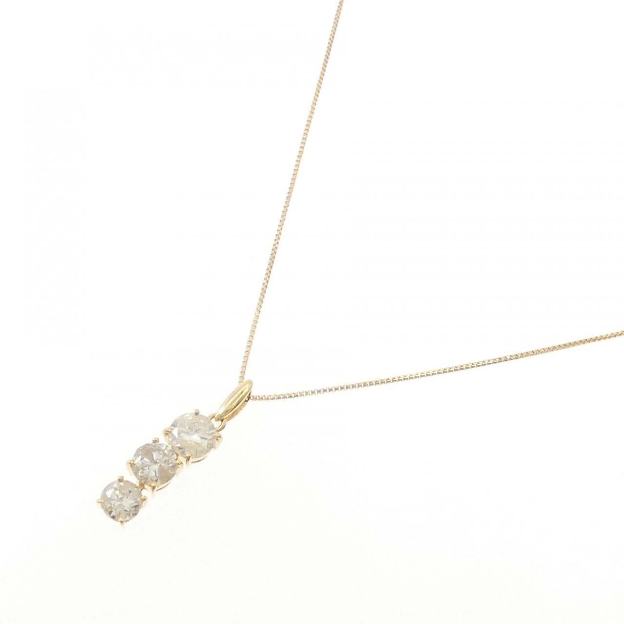 K18YG ダイヤモンド ネックレス 1.03CT