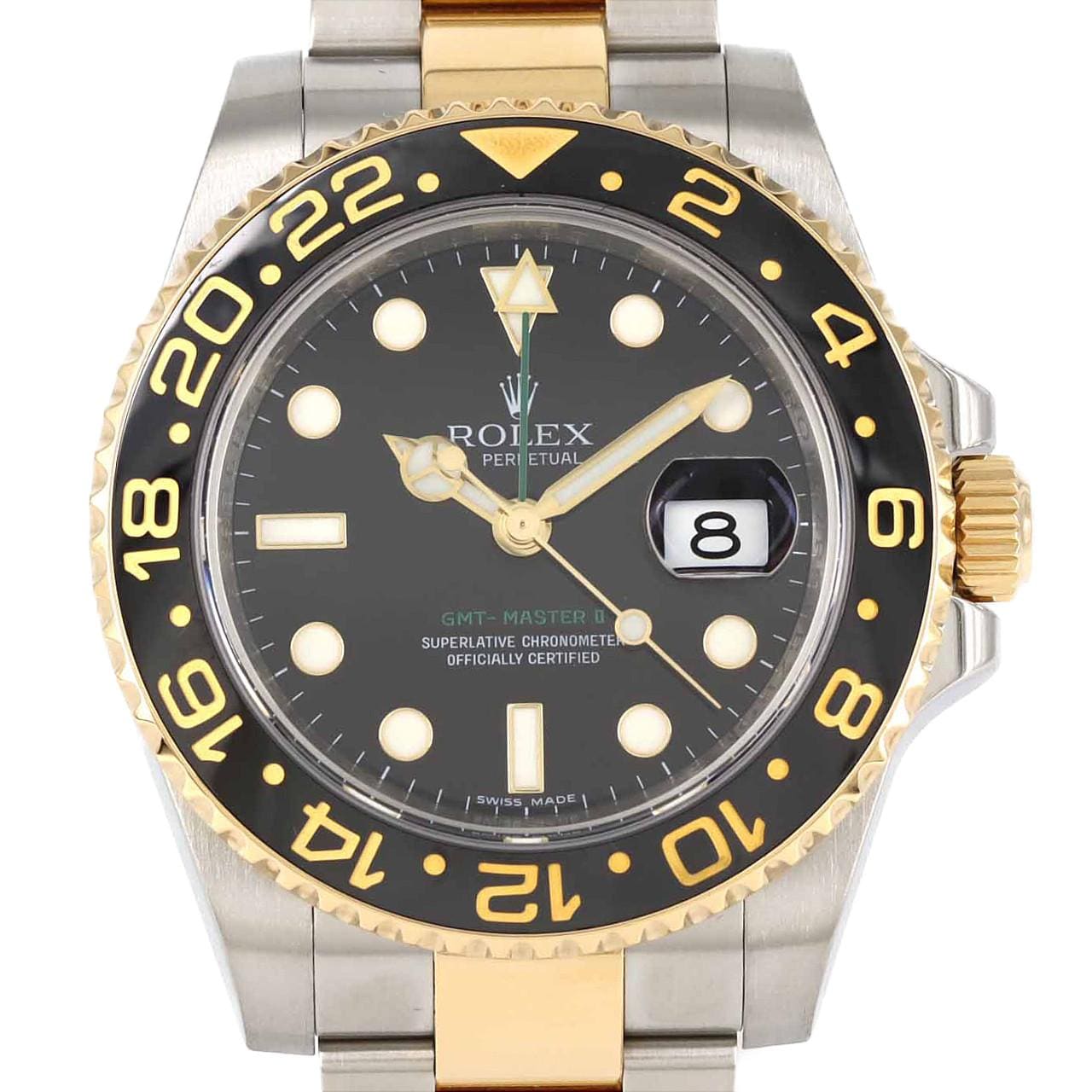 ROLEX GMT-Master II 116713LN Stainless Steel and Yellow Gold Automatic V-Serial