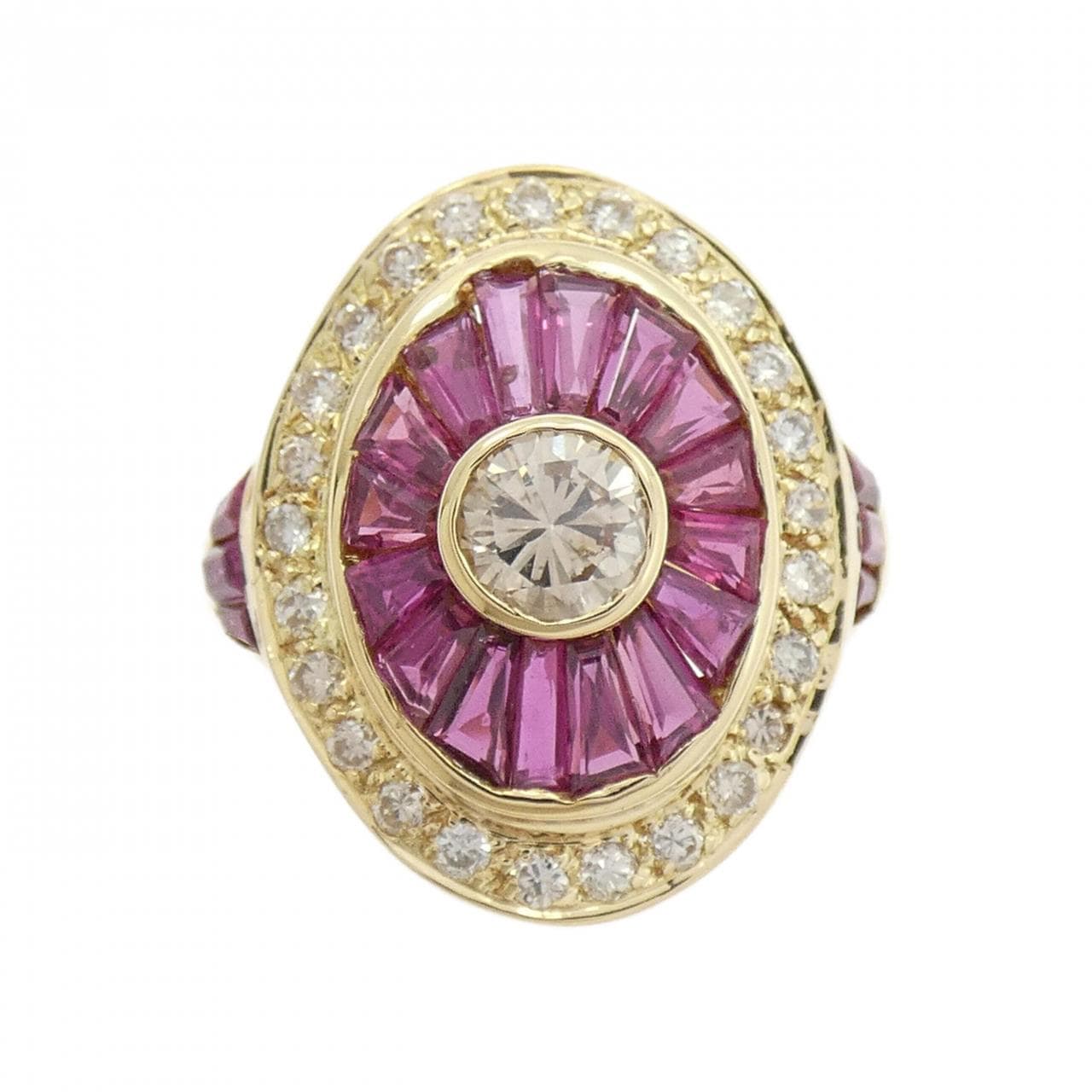 K18YG ルビー リング 2.20CT
