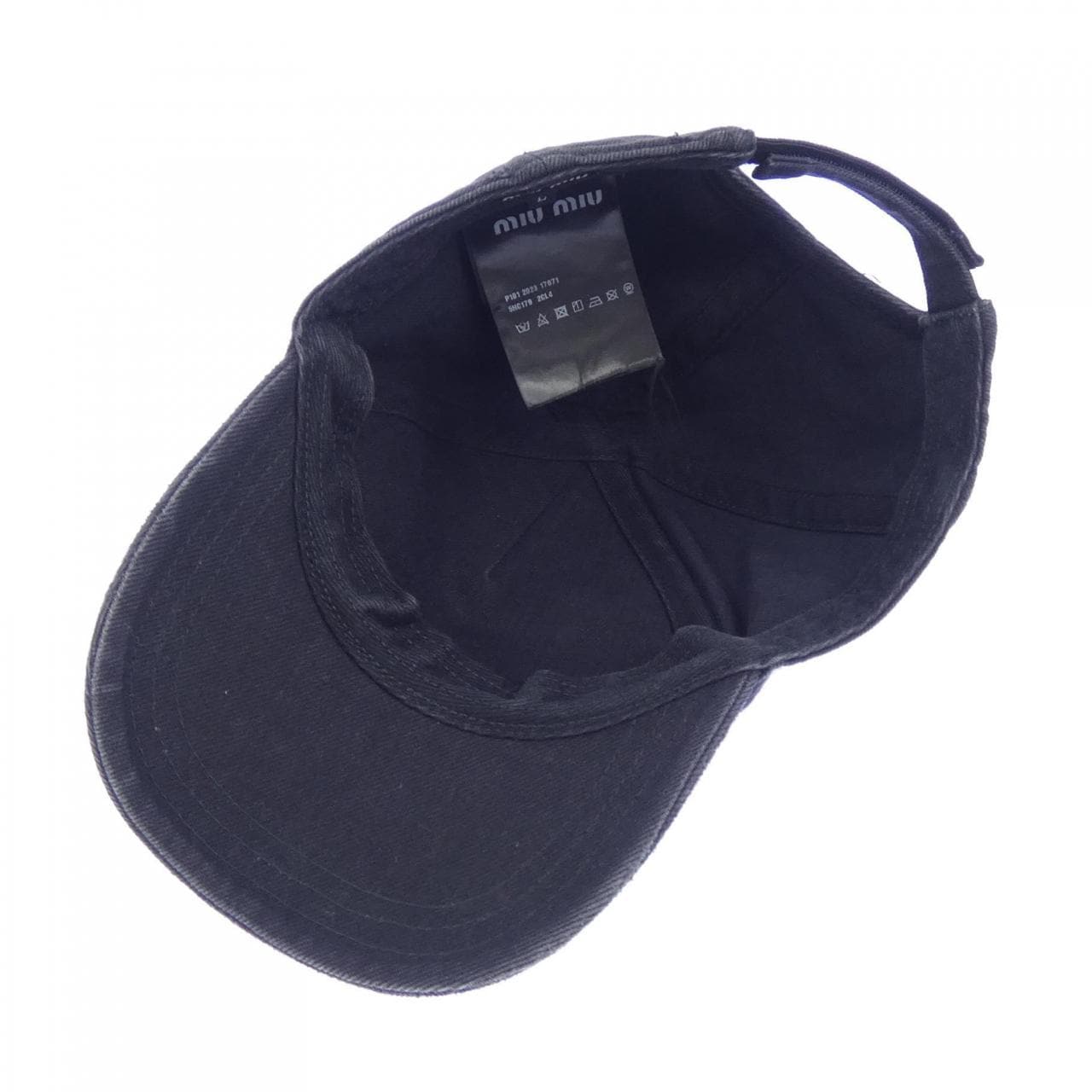 ミュウミュウ MIU MIU デニムベースボールキャップ 5HC179 2CL4 キャップ
