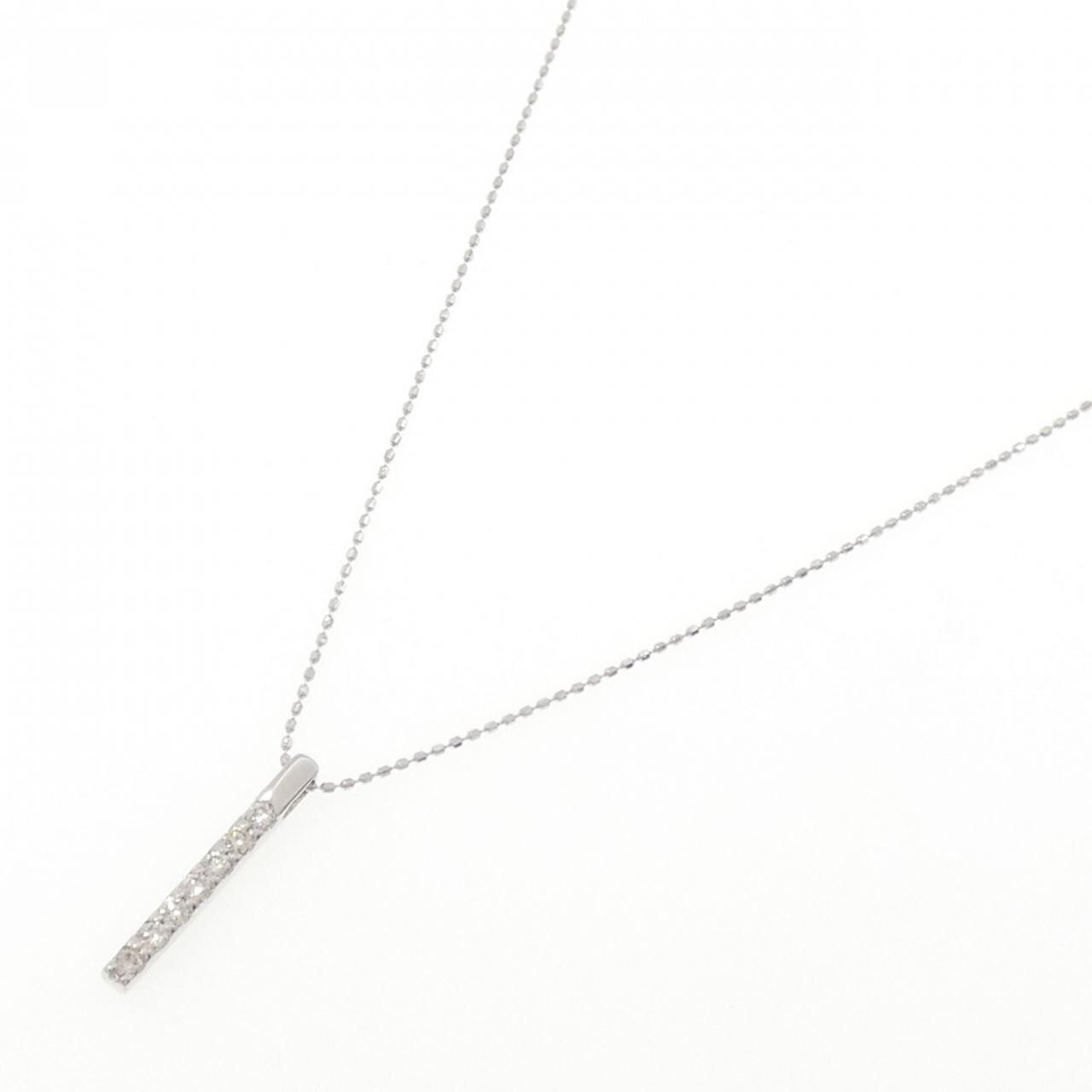 K18WG ダイヤモンド ネックレス 0.20CT