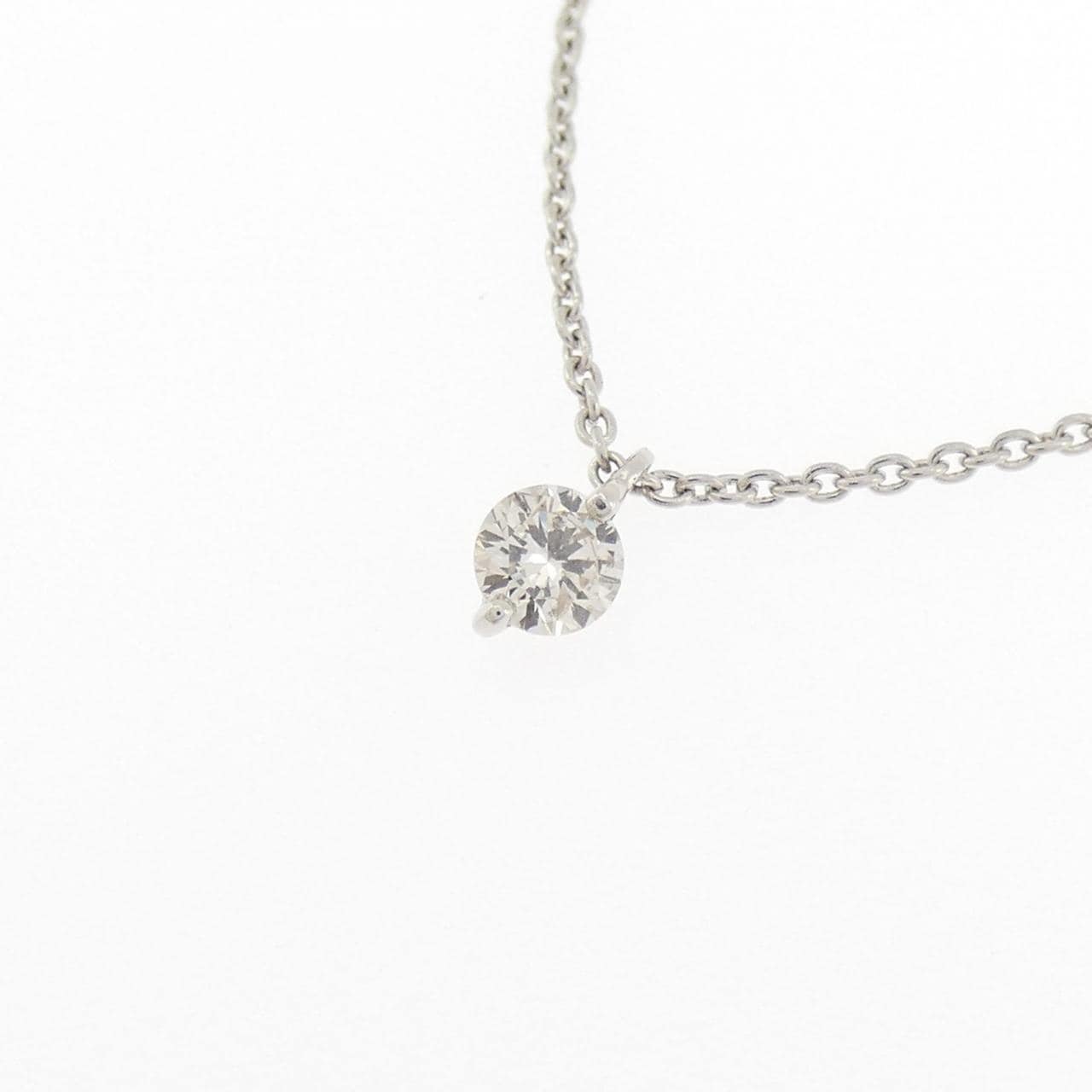 PT900/PT850 ソリティア ダイヤモンド ネックレス 0.12CT