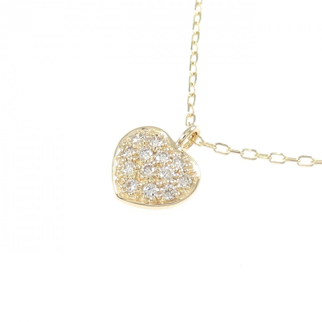 K10YG ハート ダイヤモンド ネックレス 0.10CT