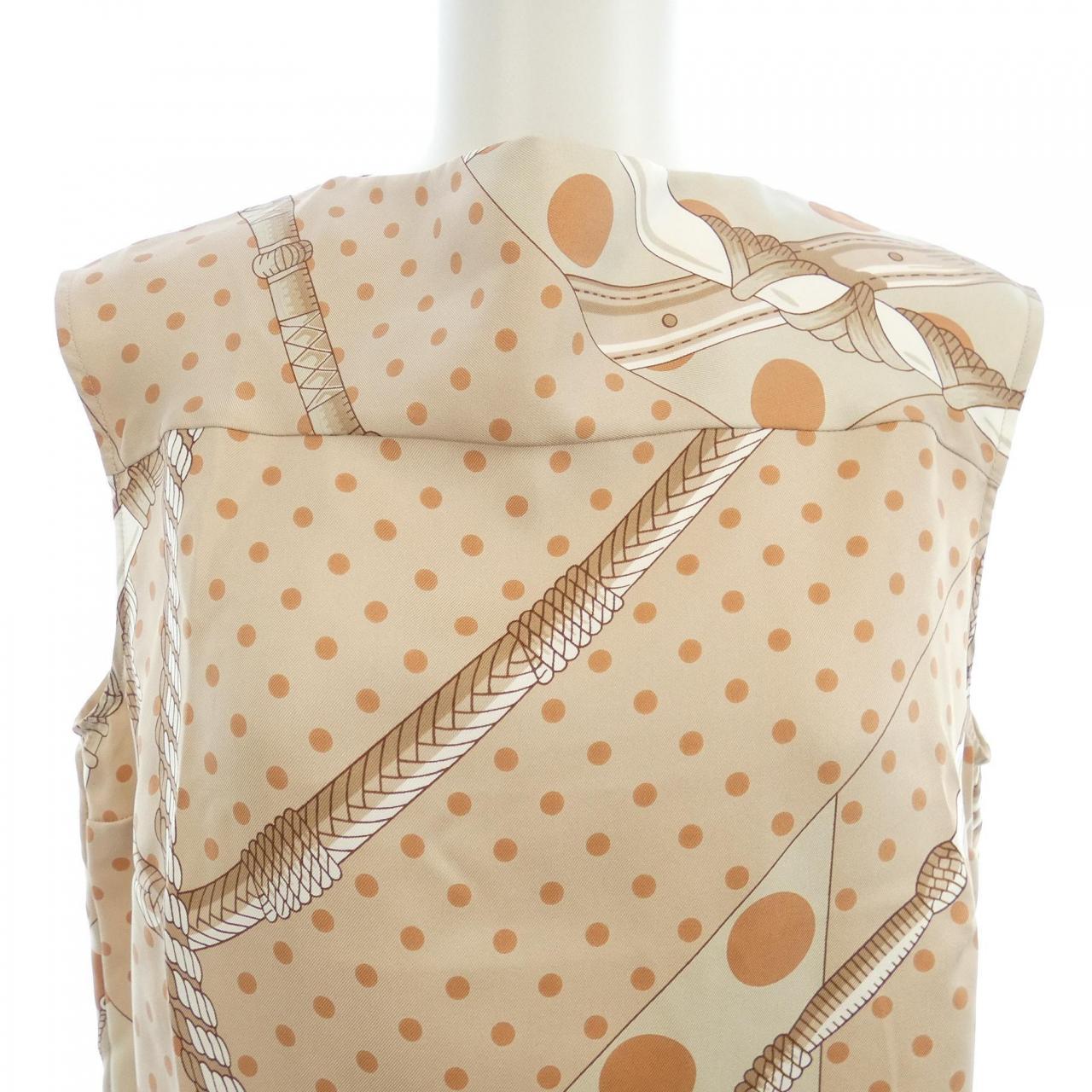 エルメス HERMES CLIC-CLAC A POIS *17-7600 ツイルレーヌ トップス