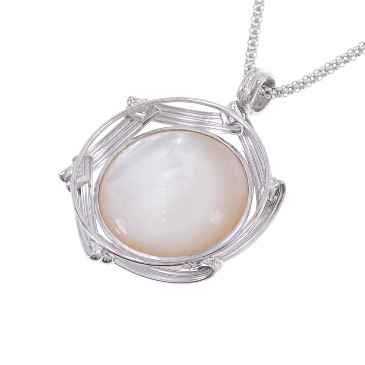 K18WG Mabe pearl necklace