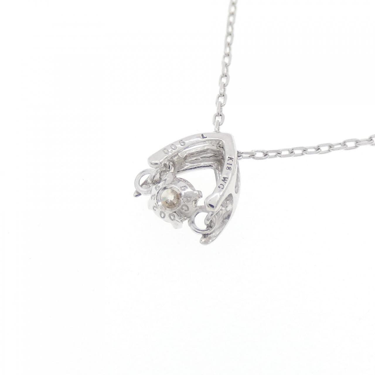 K18WG ダイヤモンド ネックレス 0.05CT