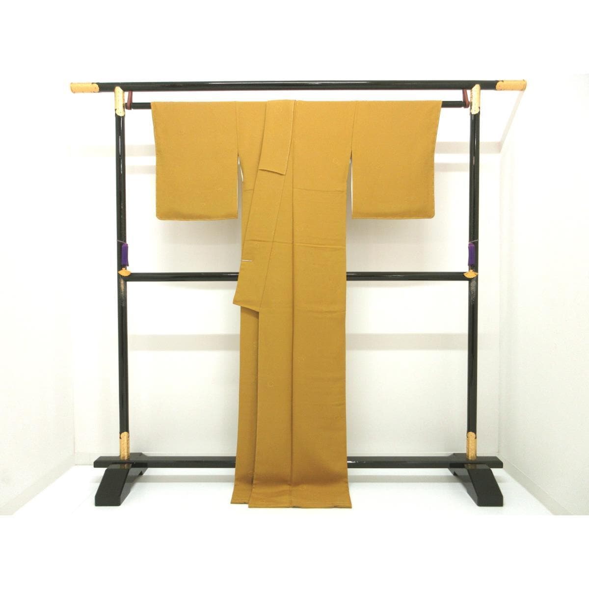【未使用品】色無地　丸に抱茗荷