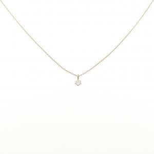 K18YG ソリティア ダイヤモンド ネックレス 0.10CT