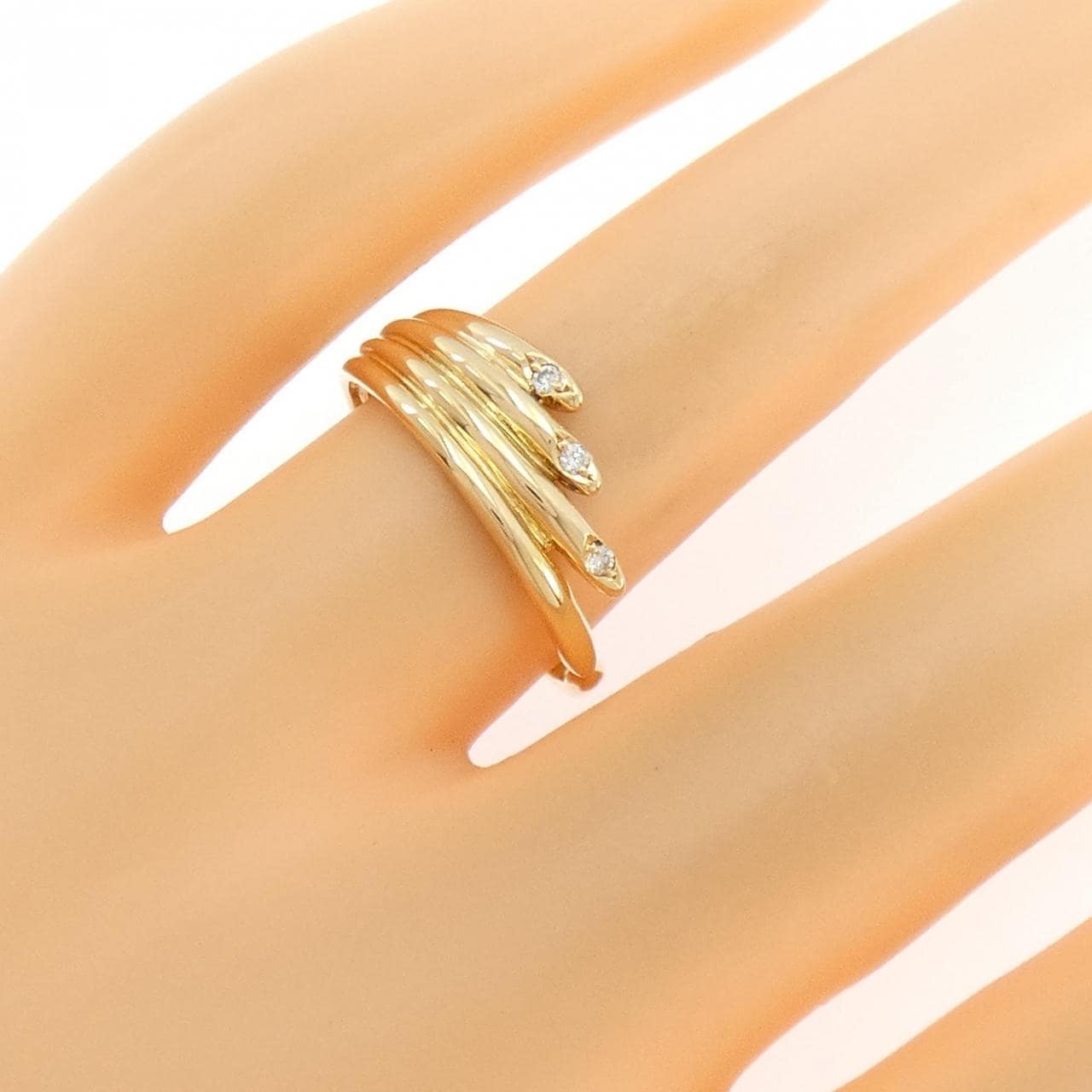 K18YG ダイヤモンド リング 0.03CT