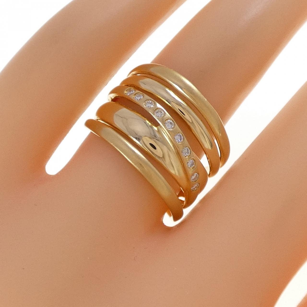 K18YG ダイヤモンド リング 0.11CT