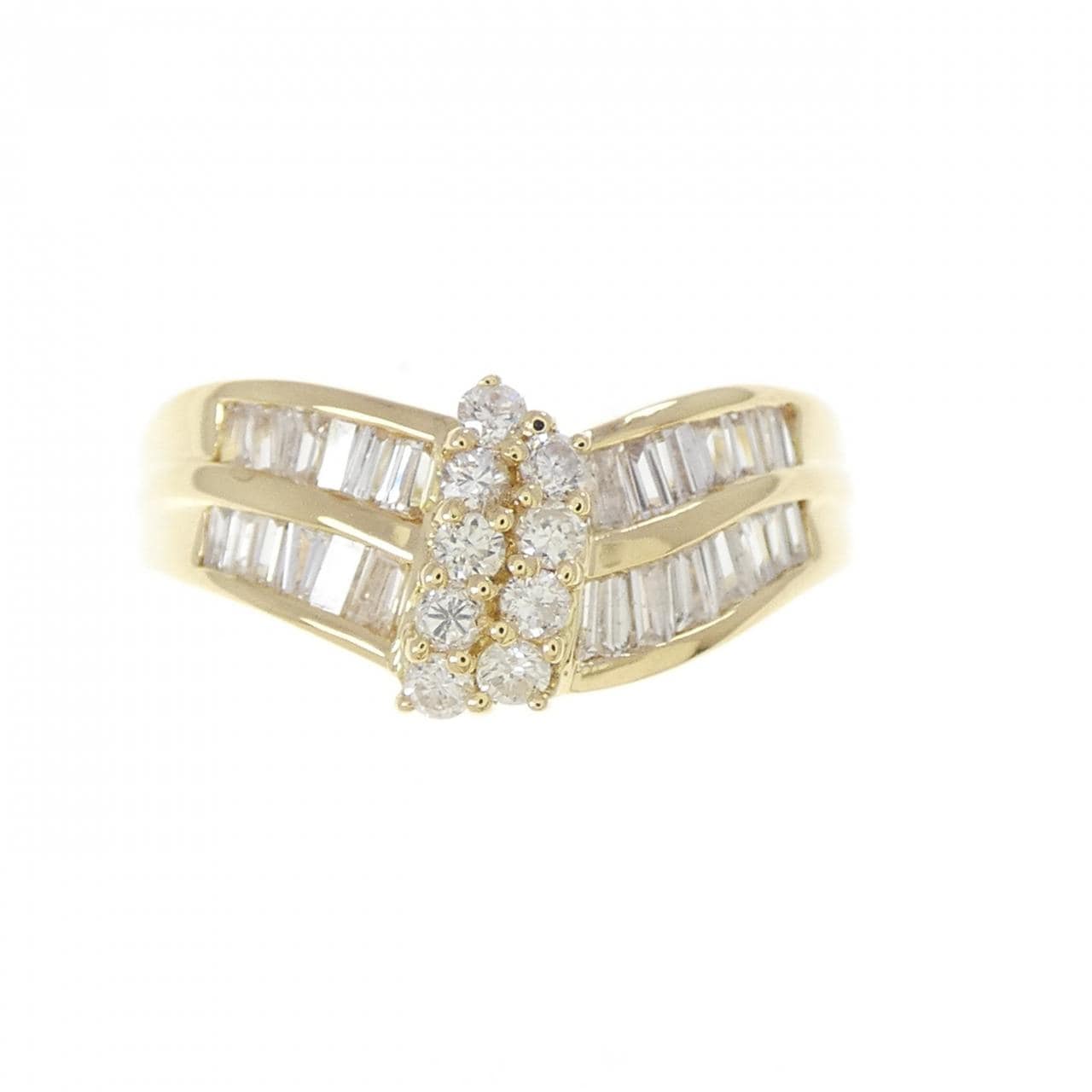 18KYG ダイヤモンド リング 0.16CT