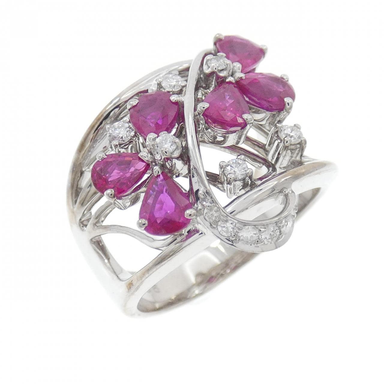 750WG ルビー リング 2.06CT