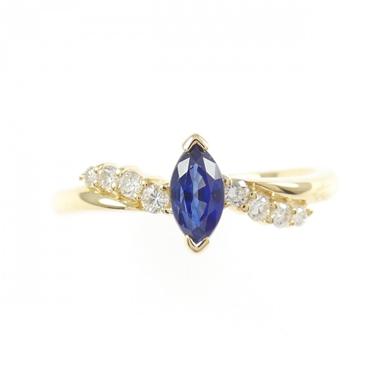 K18YG サファイヤ リング 0.46CT