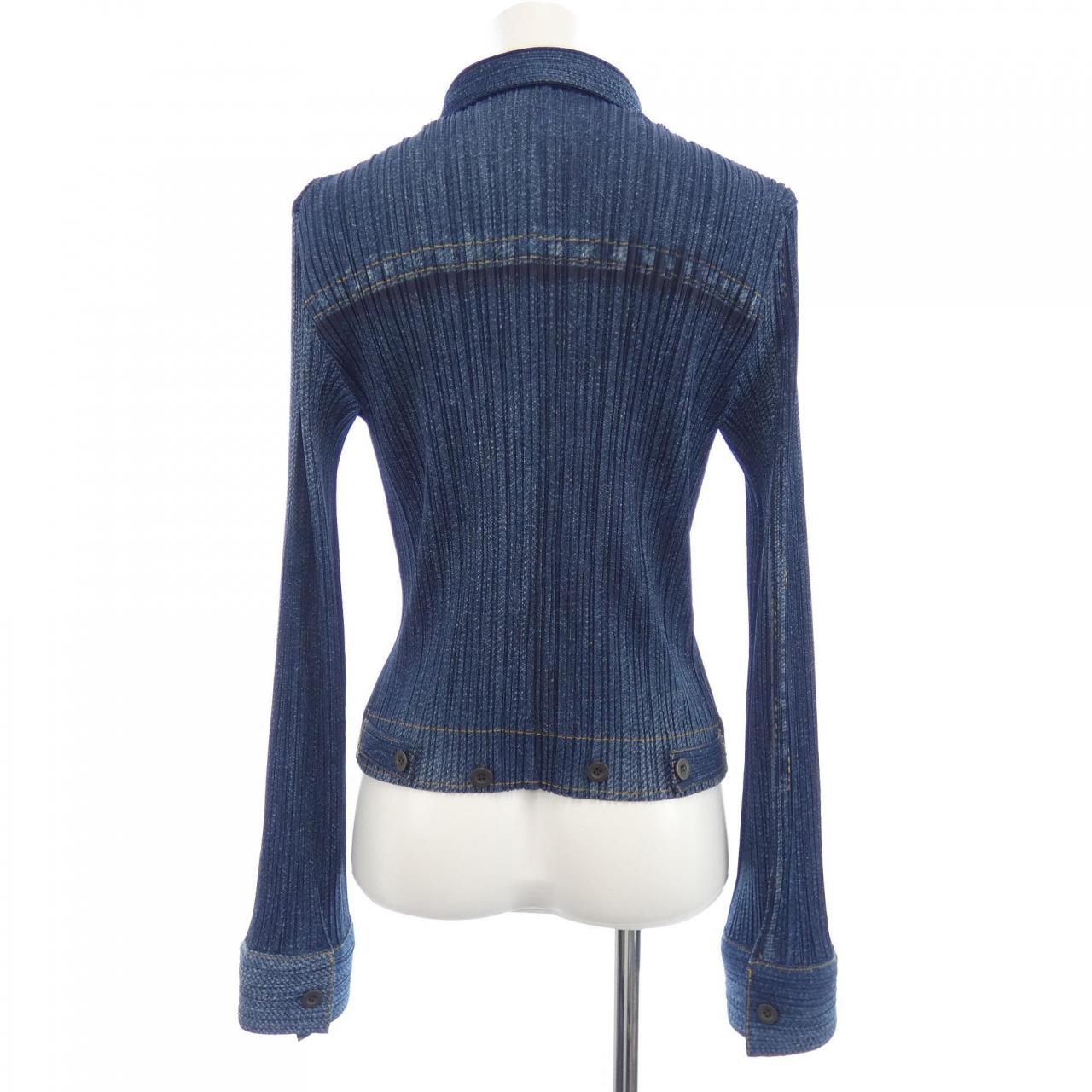 【ヴィンテージ】プリーツプリーズ PLEATS PLEASE 2002デニム転写プリント PP23-JD921 7557092 ジャケット
