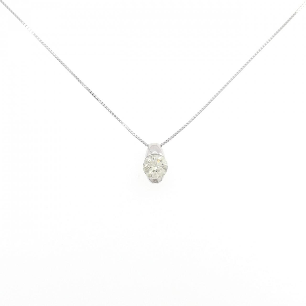 K18WG ダイヤモンド ネックレス 0.75CT