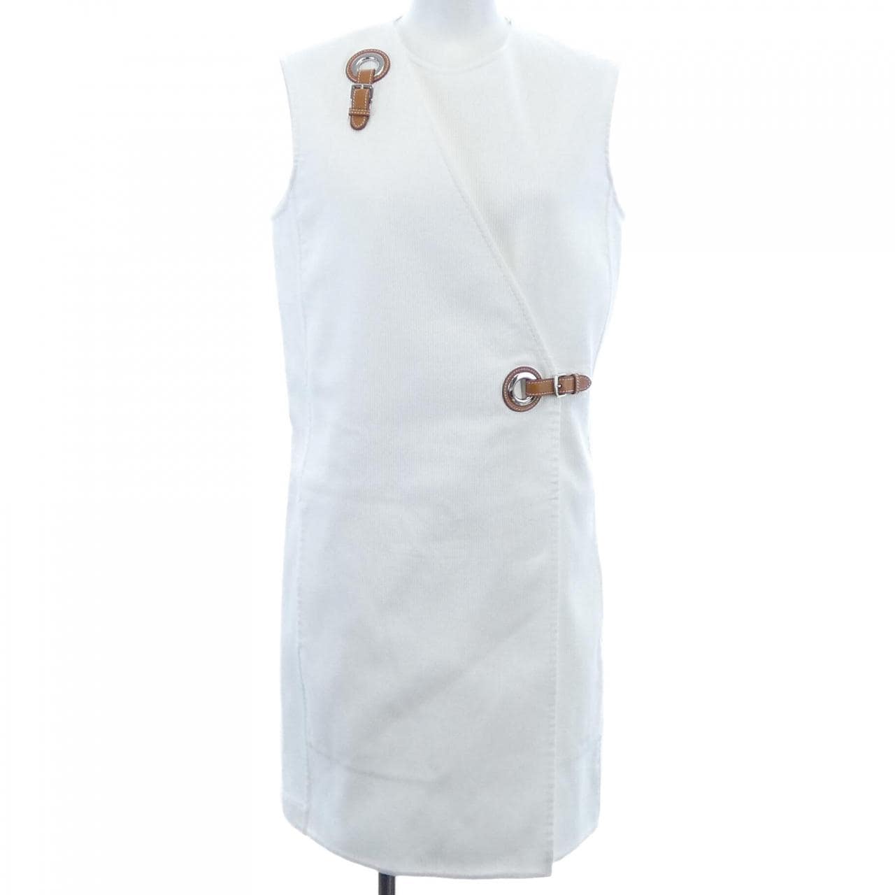 エルメス HERMES ROBE PORTEFEUILL アイレットクラスプ 2E0527D6 ワンピース