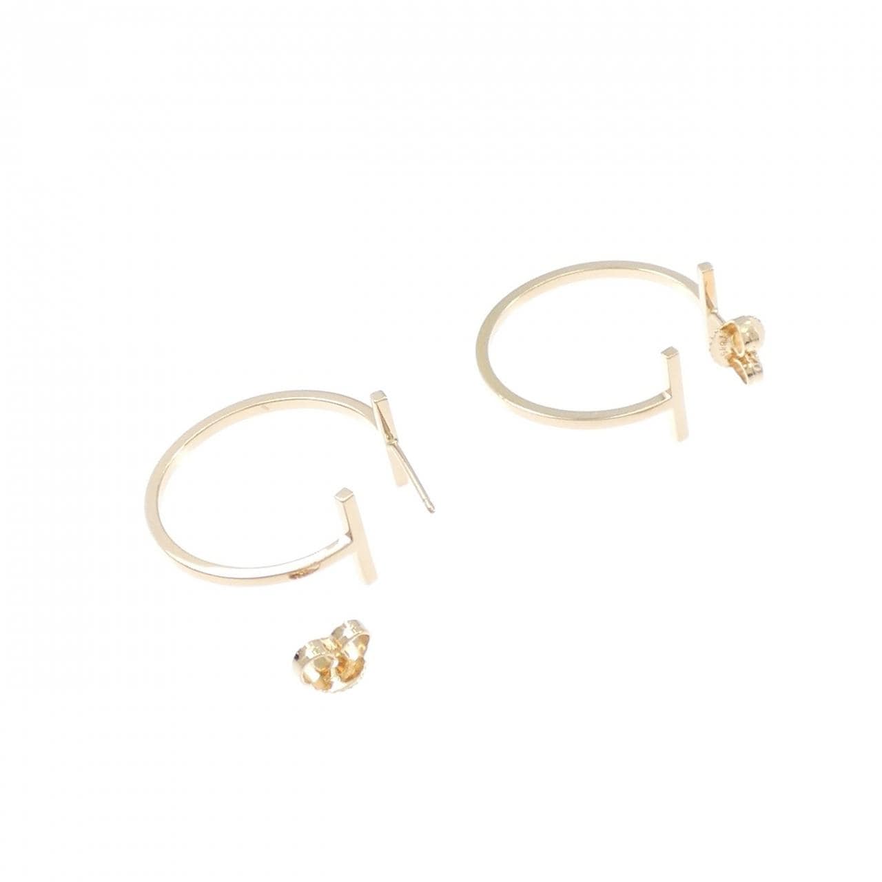 ティファニー Tワイヤー フープ ミディアム ピアス