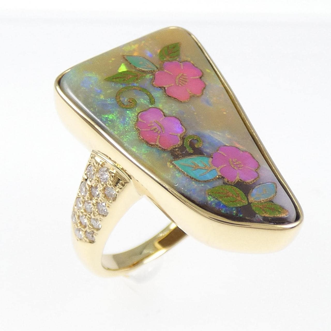 K18YG カラーストーン リング