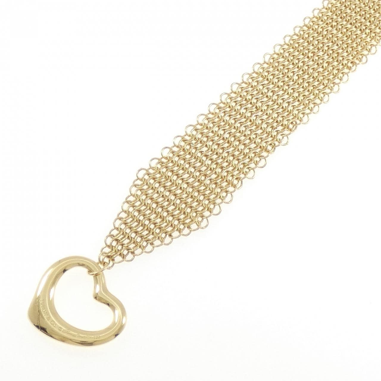 ティファニー オープンハート トグル メッシュ ブレスレット