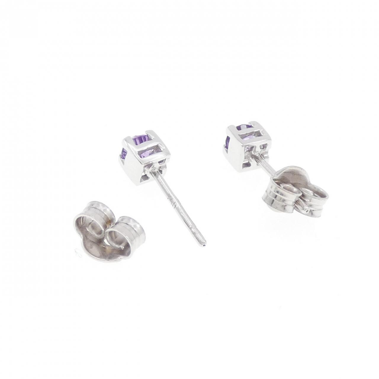 750WG amethyst earrings