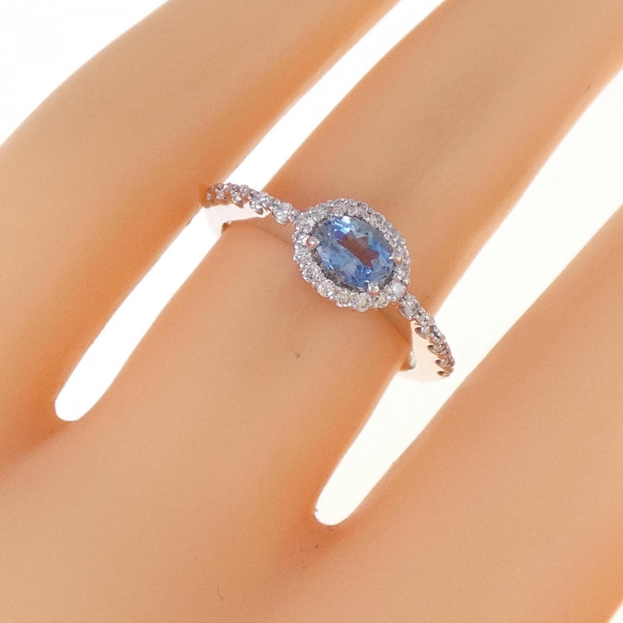 K18WG海蓝宝戒指 0.31CT