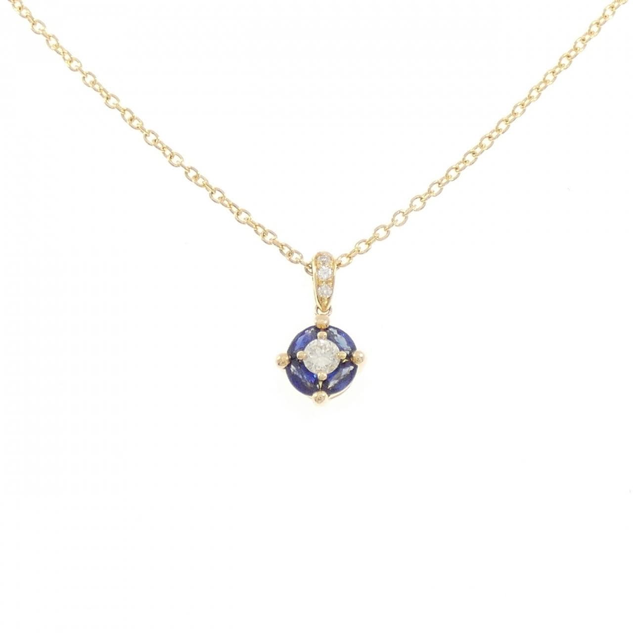 K18YG サファイヤ ネックレス 0.350CT